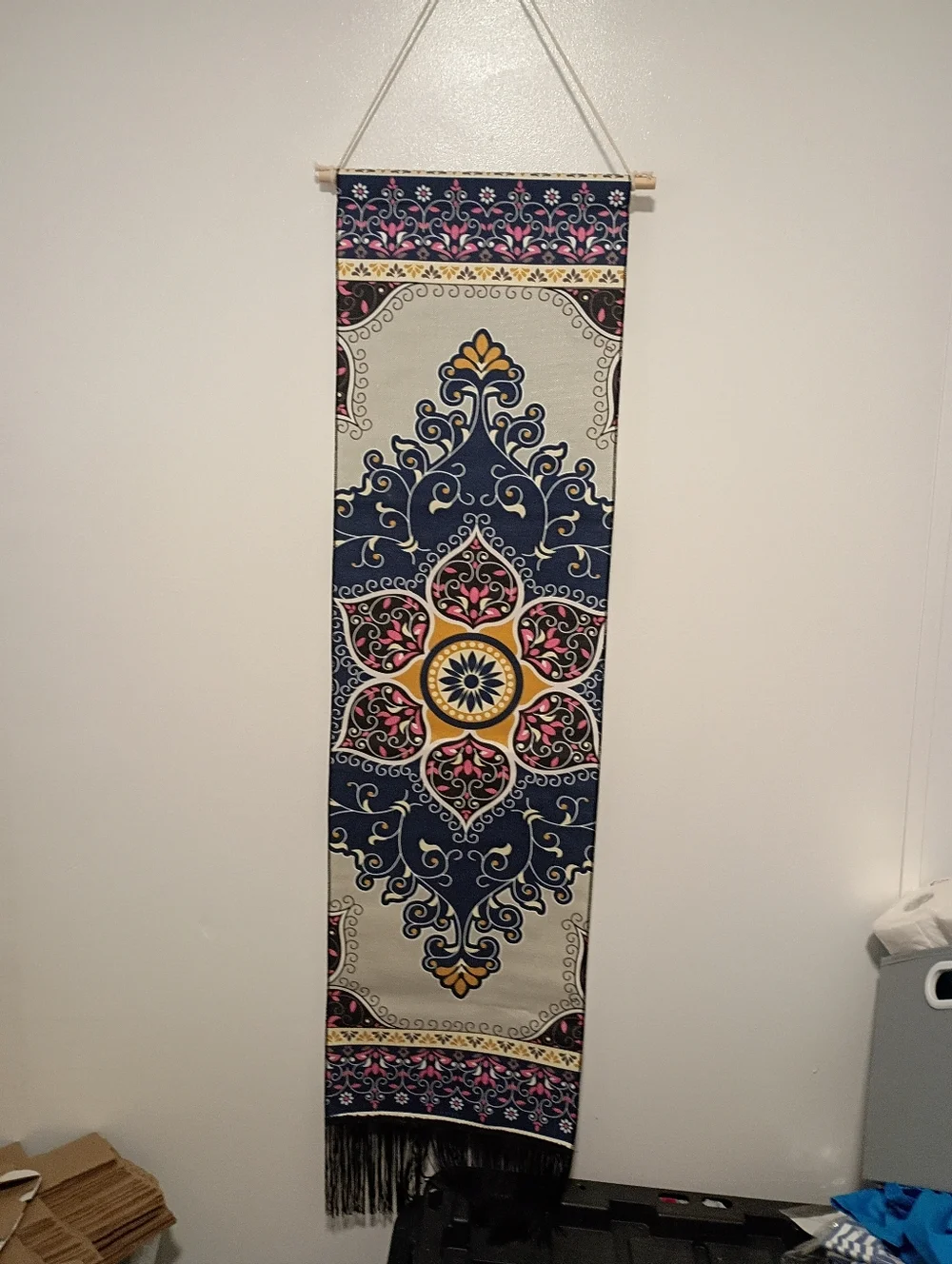 Boho Wall Hanging Tapestry in Multicolors 54.5